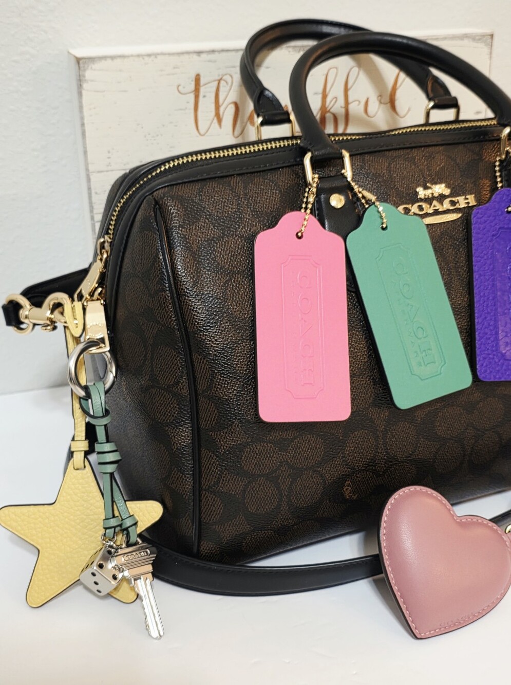Coach Charms Each Sold Separately! XL Hangtag Bear STAR Key (Bag Not Included) - Picture 5 of 16